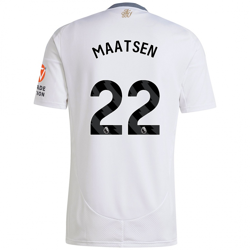 Enfant Maillot Ian Maatsen #22 Blanc Tenues Extérieur 2024/25 T-Shirt Belgique