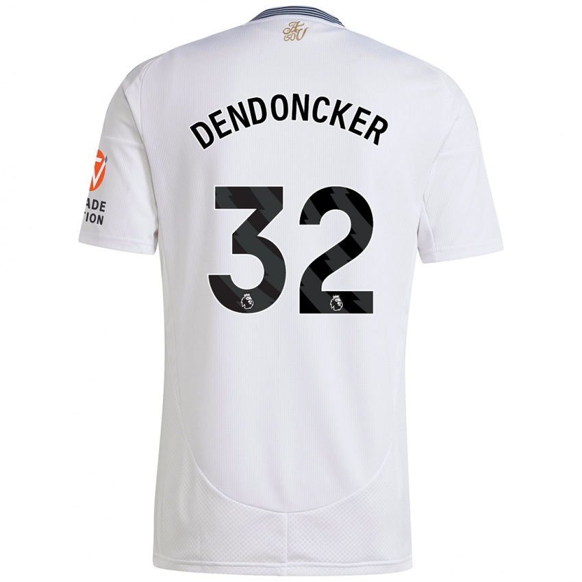 Kinderen Leander Dendoncker #32 Wit Uitshirt Uittenue 2024/25 T-Shirt België