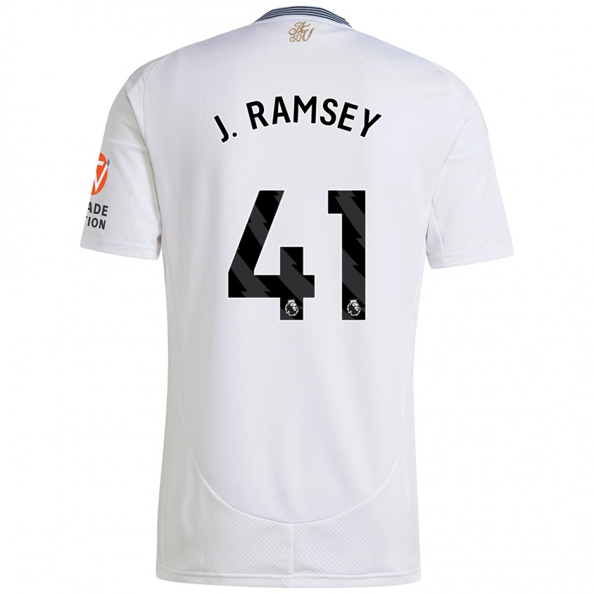 Kinder Jacob Ramsey #41 Weiß Auswärtstrikot Trikot 2024/25 T-Shirt Belgien