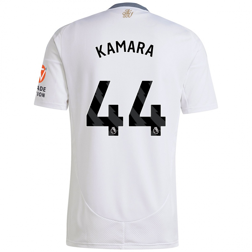 Kinderen Boubacar Kamara #44 Wit Uitshirt Uittenue 2024/25 T-Shirt België