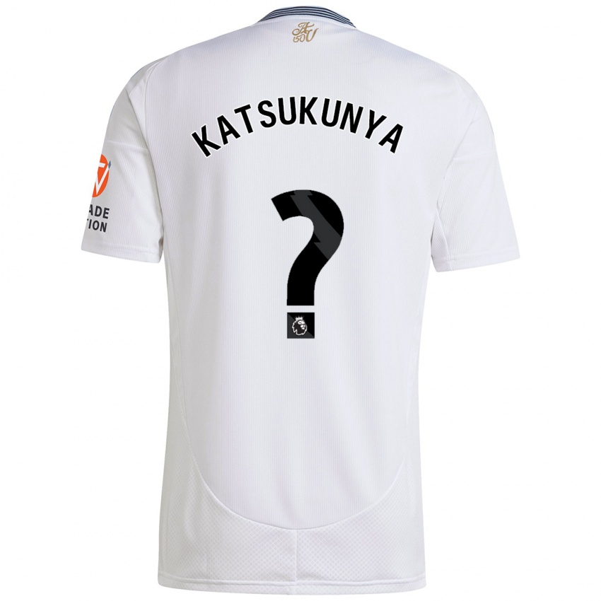 Enfant Maillot Thierry Katsukunya #0 Blanc Tenues Extérieur 2024/25 T-Shirt Belgique