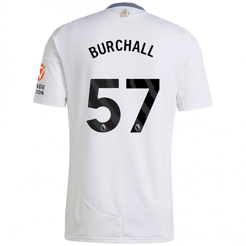 Enfant Maillot Ajani Burchall #57 Blanc Tenues Extérieur 2024/25 T-Shirt Belgique