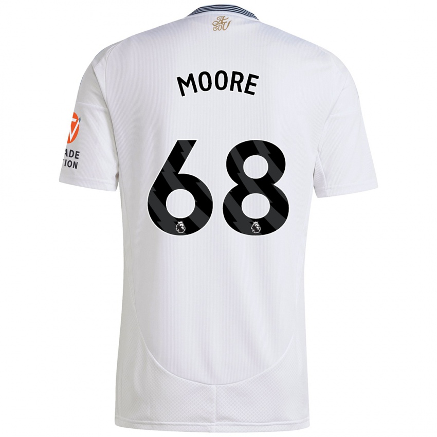 Enfant Maillot Kobei Moore #68 Blanc Tenues Extérieur 2024/25 T-Shirt Belgique