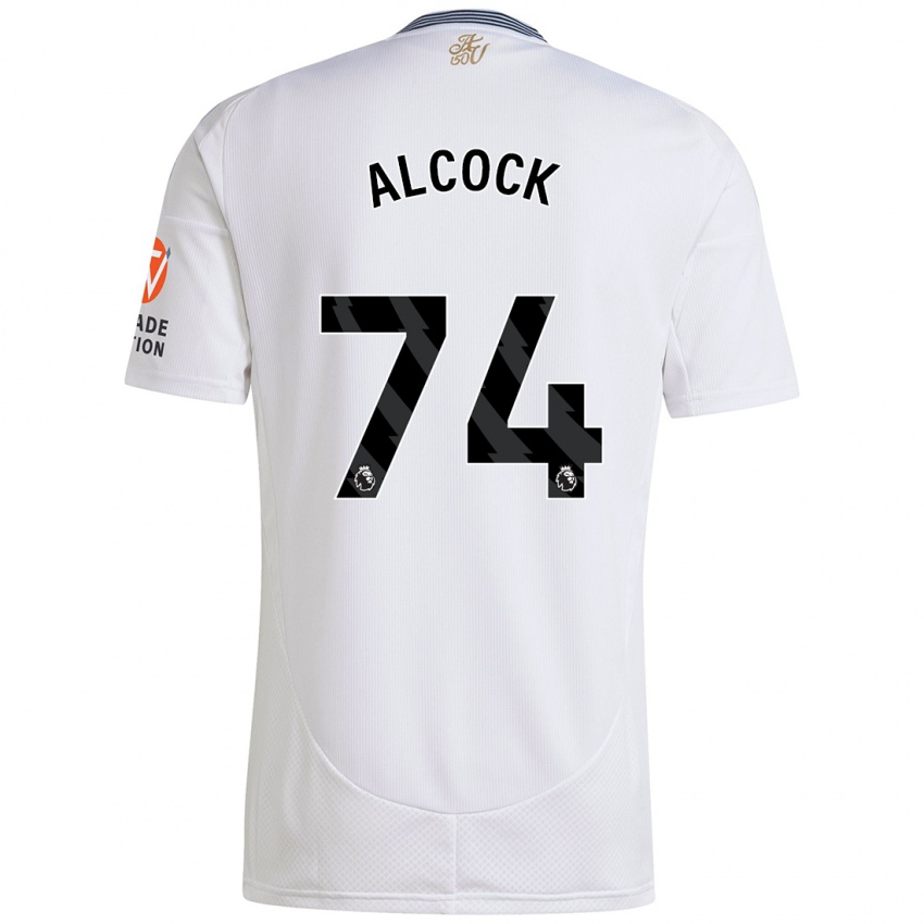 Enfant Maillot Todd Alcock #74 Blanc Tenues Extérieur 2024/25 T-Shirt Belgique