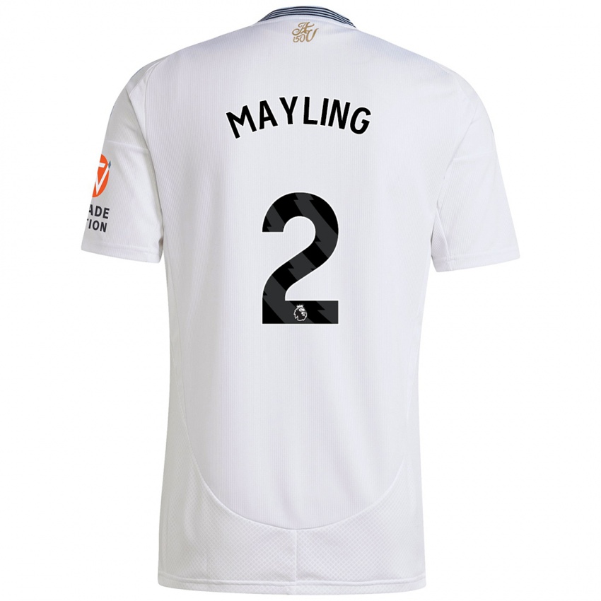 Enfant Maillot Sarah Mayling #2 Blanc Tenues Extérieur 2024/25 T-Shirt Belgique