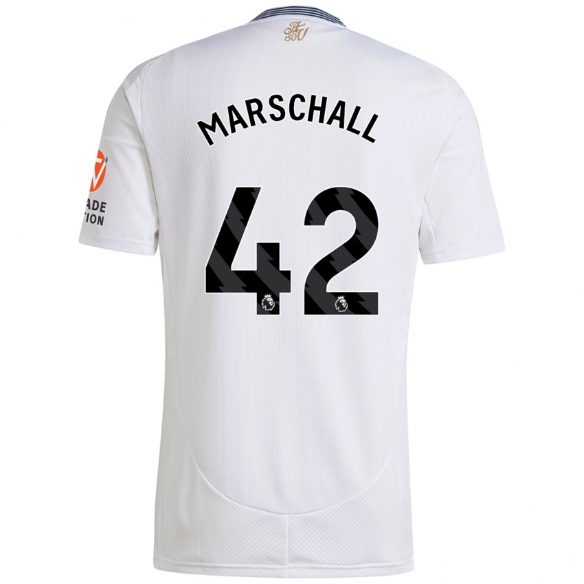 Kinder Filip Marschall #42 Weiß Auswärtstrikot Trikot 2024/25 T-Shirt Belgien