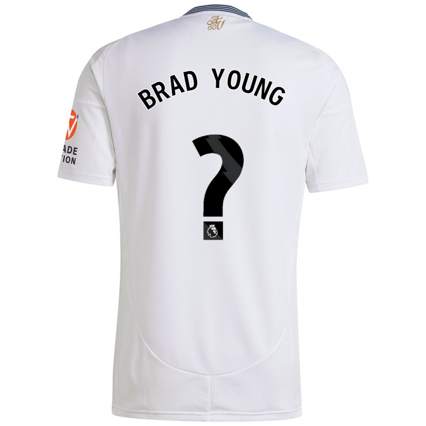 Enfant Maillot Brad Young #0 Blanc Tenues Extérieur 2024/25 T-Shirt Belgique