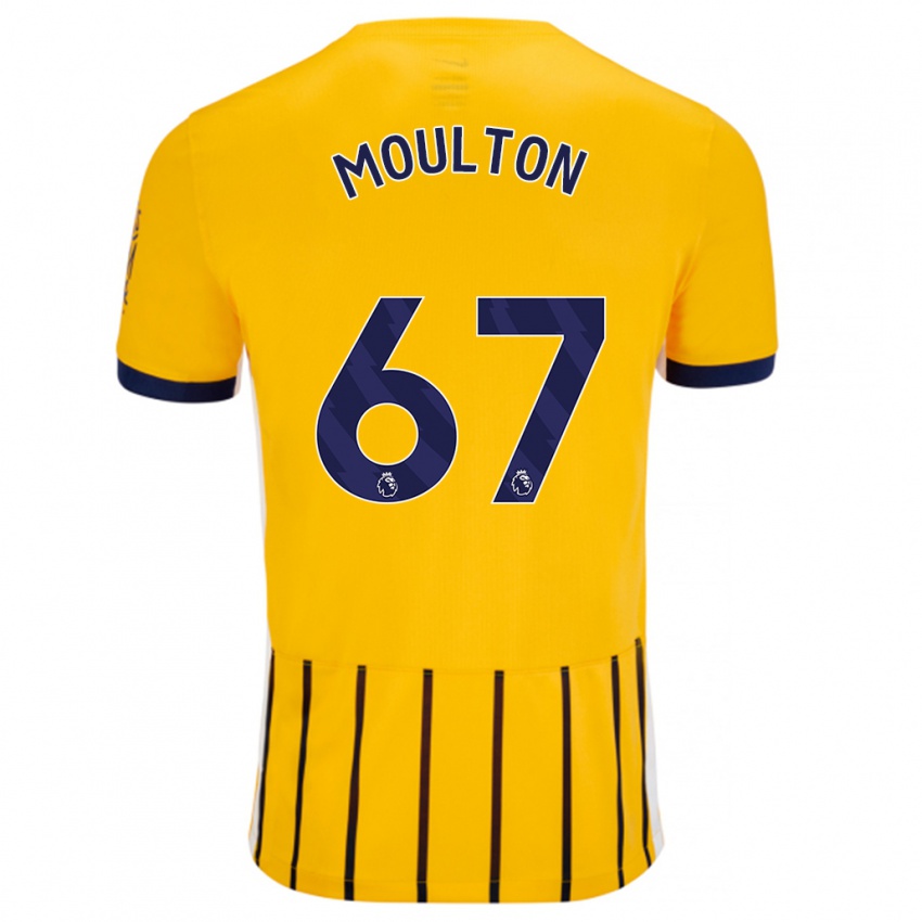 Kinder Remeiro Moulton #67 Gold Blau Nadelstreifen Auswärtstrikot Trikot 2024/25 T-Shirt Belgien