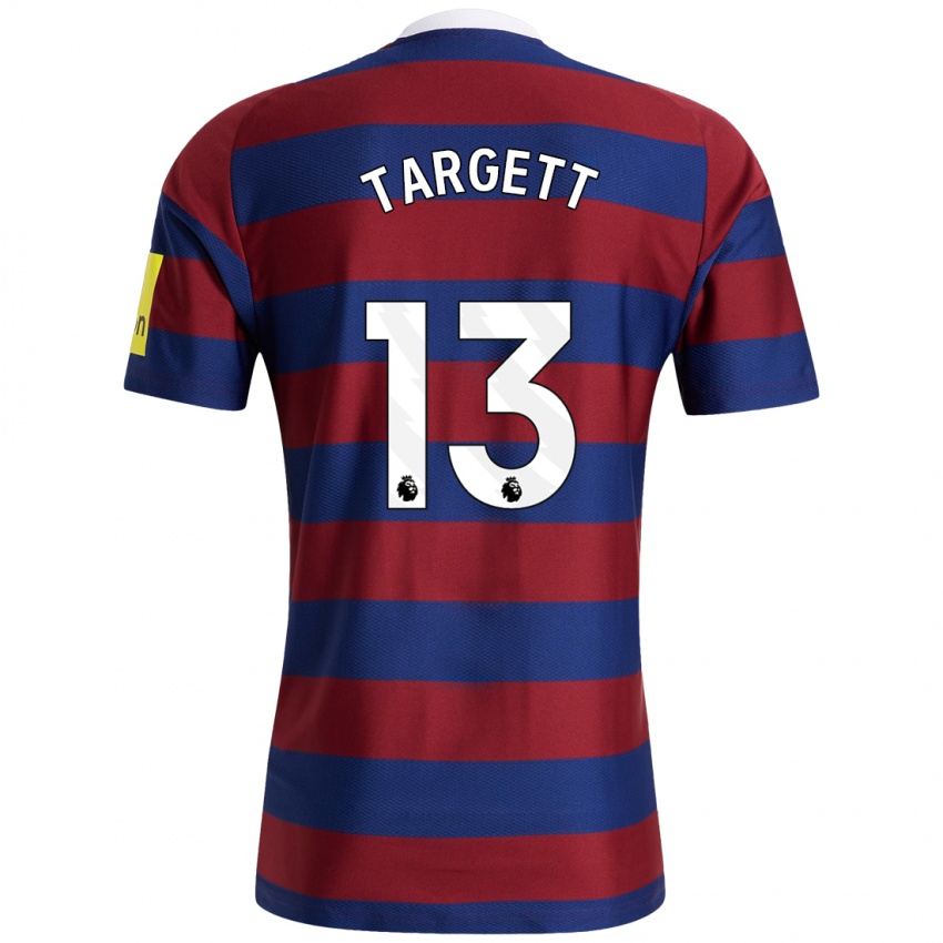 Enfant Maillot Matt Targett #13 Bordeaux Bleu Marine Tenues Extérieur 2024/25 T-Shirt Belgique