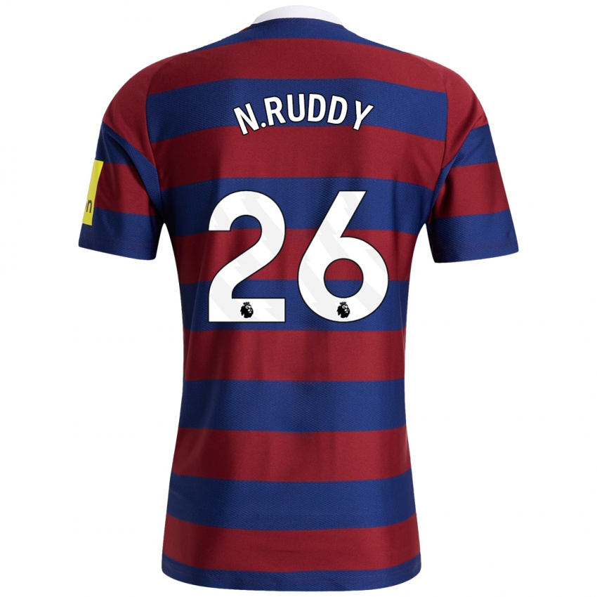 Enfant Maillot John Ruddy #26 Bordeaux Bleu Marine Tenues Extérieur 2024/25 T-Shirt Belgique