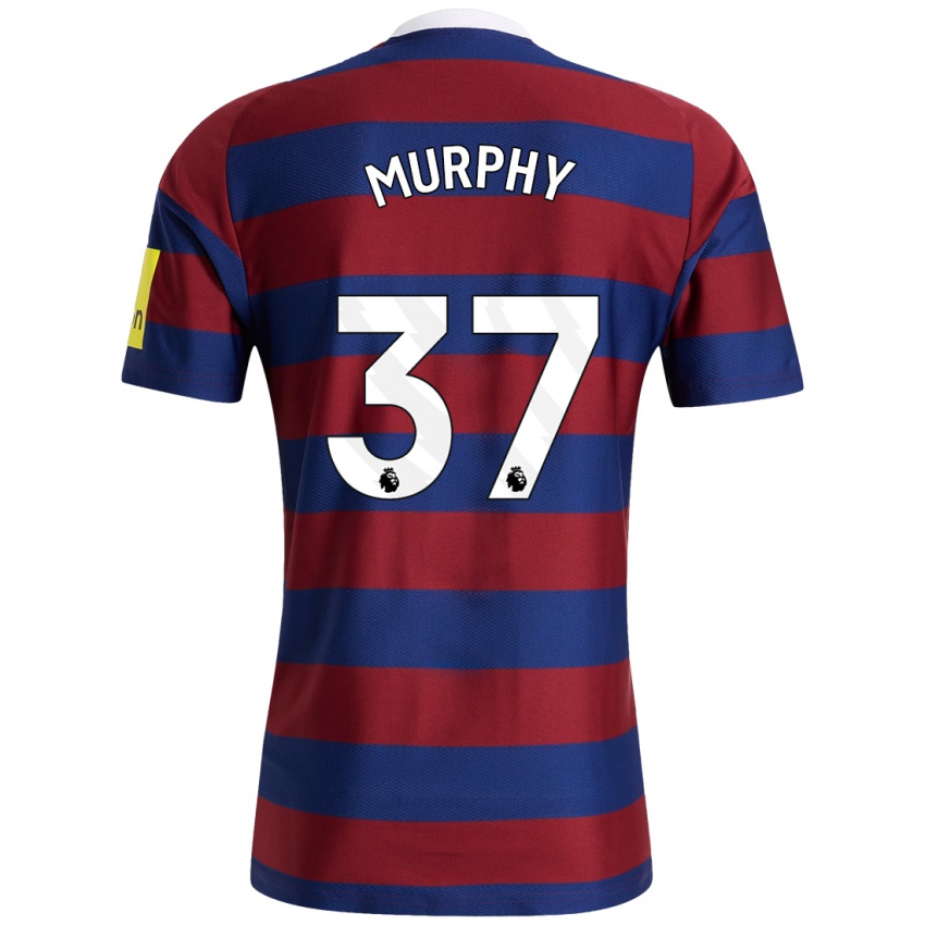 Kinder Alex Murphy #37 Burgunderrot Marineblau Auswärtstrikot Trikot 2024/25 T-Shirt Belgien