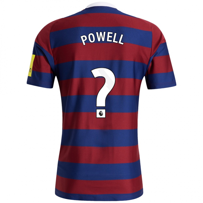 Enfant Maillot Harry Powell #0 Bordeaux Bleu Marine Tenues Extérieur 2024/25 T-Shirt Belgique