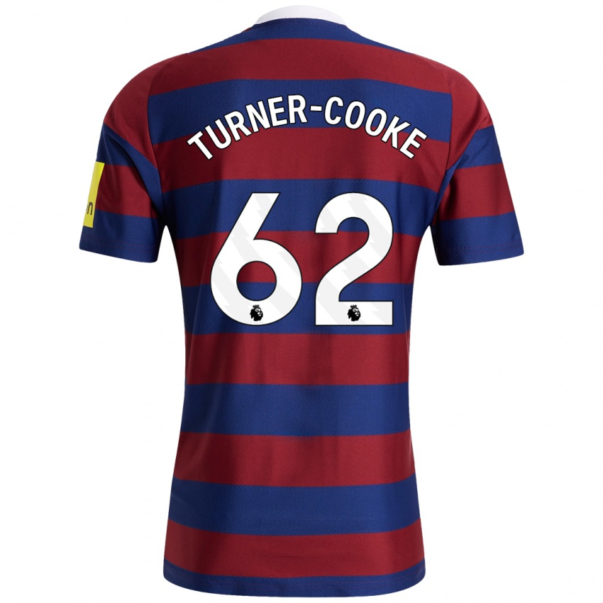 Enfant Maillot Jay Turner-Cooke #62 Bordeaux Bleu Marine Tenues Extérieur 2024/25 T-Shirt Belgique