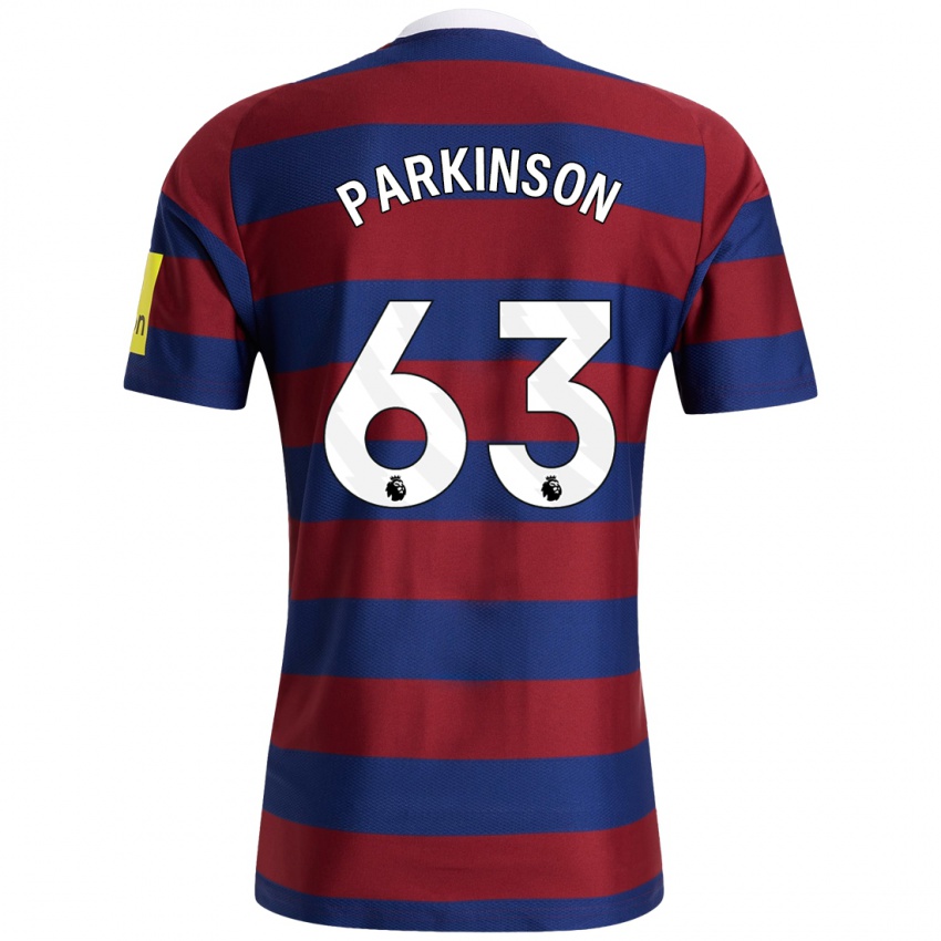 Kinderen Ben Parkinson #63 Bordeauxrood Marineblauw Uitshirt Uittenue 2024/25 T-Shirt België