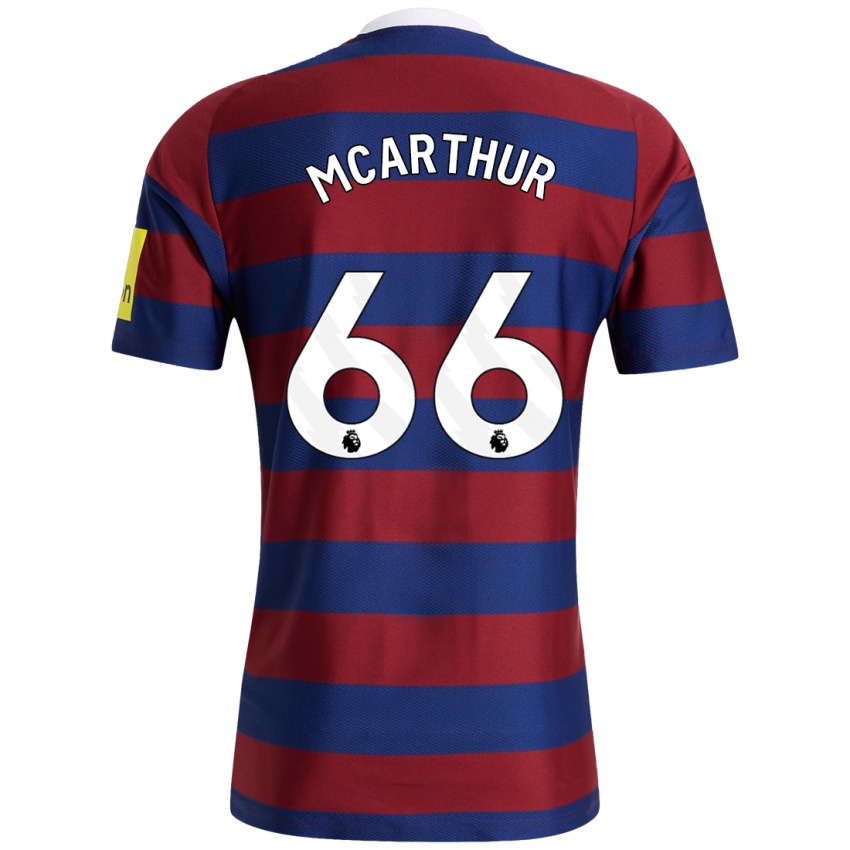 Kinderen Charlie Mcarthur #66 Bordeauxrood Marineblauw Uitshirt Uittenue 2024/25 T-Shirt België