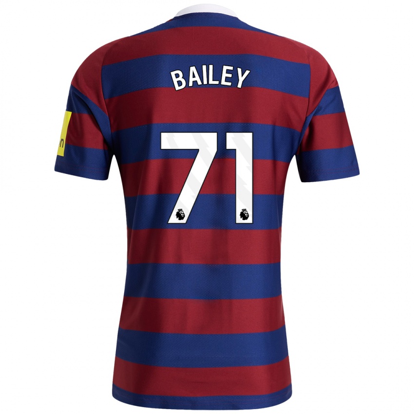 Enfant Maillot Scott Bailey #71 Bordeaux Bleu Marine Tenues Extérieur 2024/25 T-Shirt Belgique