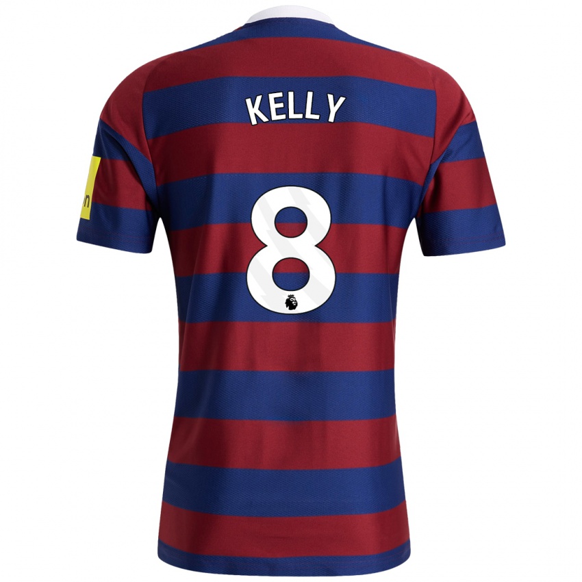 Enfant Maillot Emma Kelly #8 Bordeaux Bleu Marine Tenues Extérieur 2024/25 T-Shirt Belgique