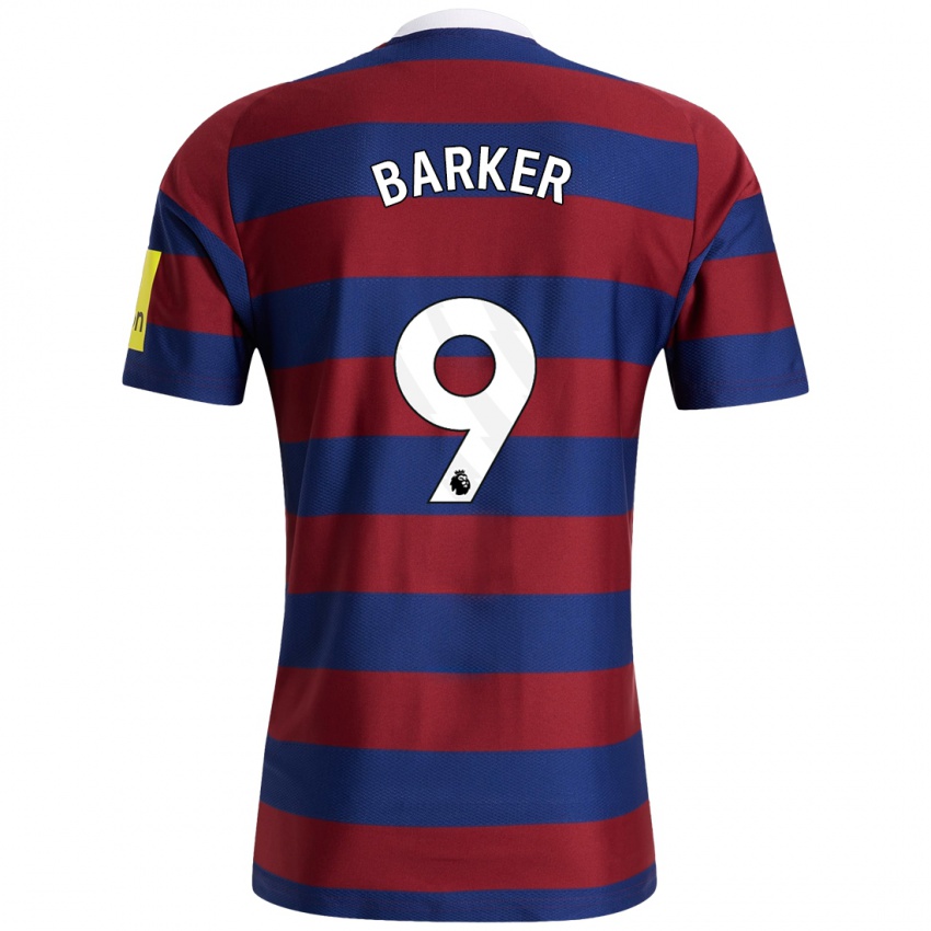 Enfant Maillot Katie Barker #9 Bordeaux Bleu Marine Tenues Extérieur 2024/25 T-Shirt Belgique