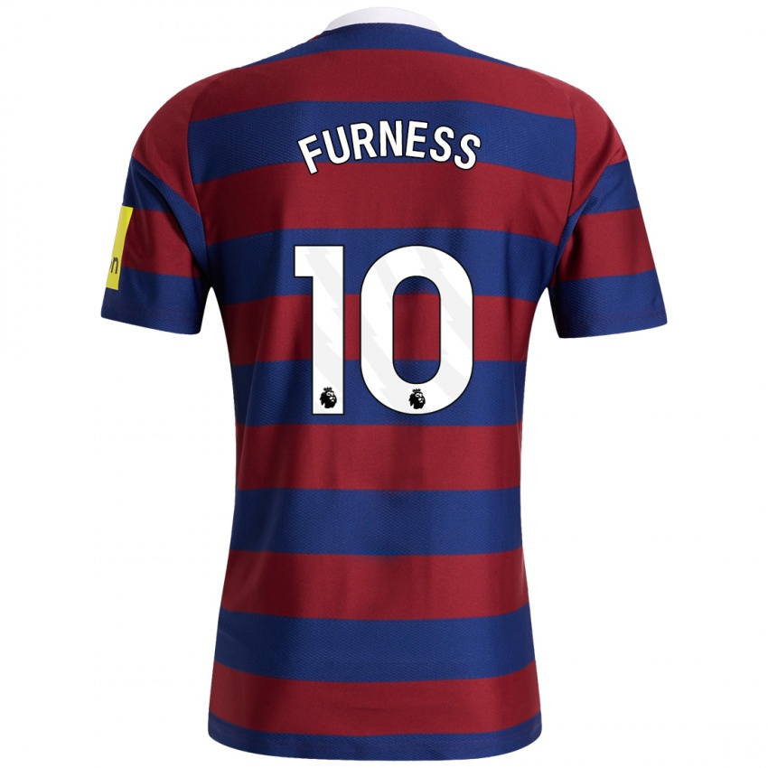 Enfant Maillot Rachel Furness #10 Bordeaux Bleu Marine Tenues Extérieur 2024/25 T-Shirt Belgique