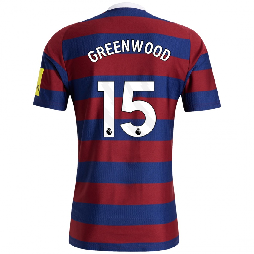 Enfant Maillot Hannah Greenwood #15 Bordeaux Bleu Marine Tenues Extérieur 2024/25 T-Shirt Belgique