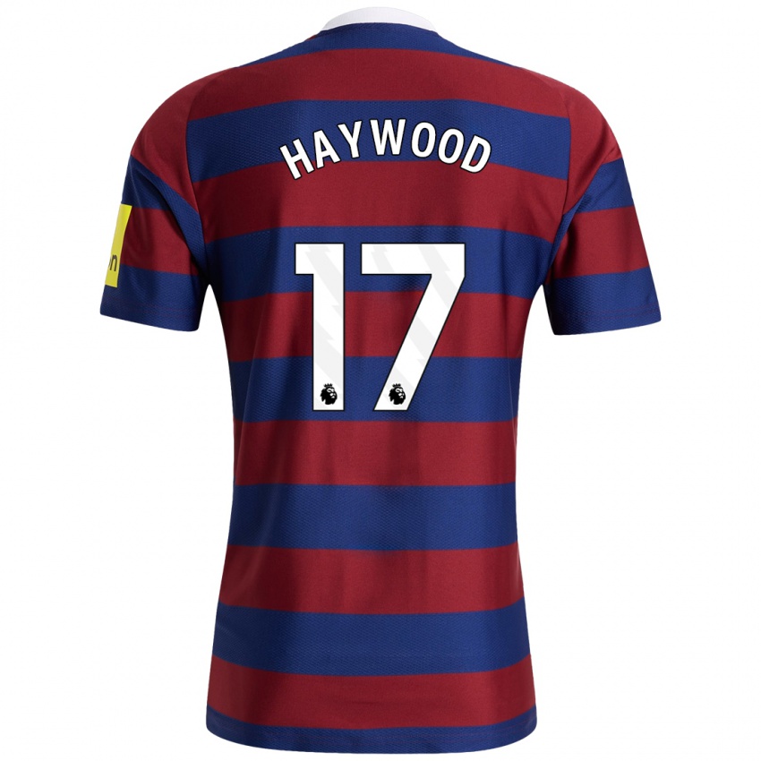 Enfant Maillot Sophie Haywood #17 Bordeaux Bleu Marine Tenues Extérieur 2024/25 T-Shirt Belgique