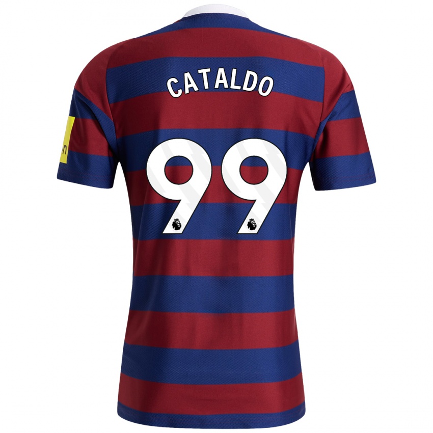 Enfant Maillot Lia Cataldo #99 Bordeaux Bleu Marine Tenues Extérieur 2024/25 T-Shirt Belgique