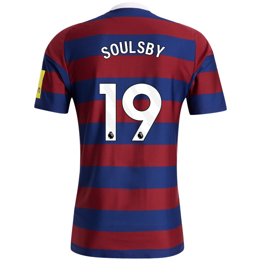 Enfant Maillot Anna Soulsby #19 Bordeaux Bleu Marine Tenues Extérieur 2024/25 T-Shirt Belgique