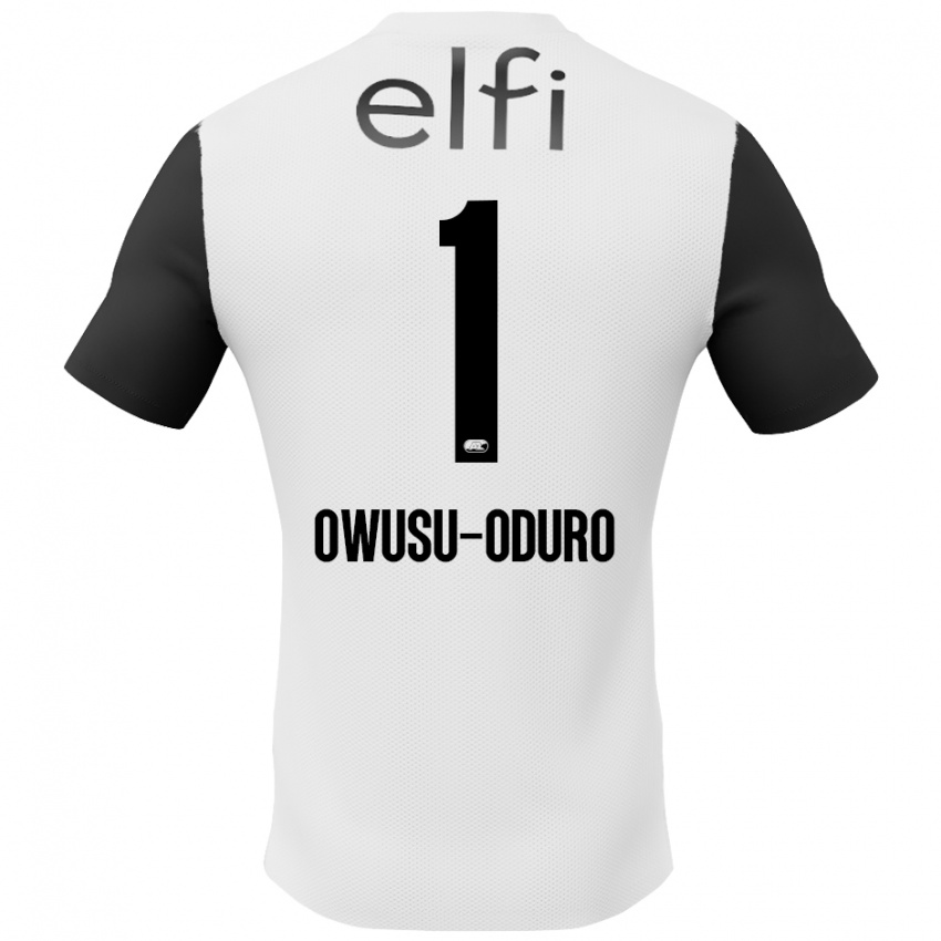 Kinder Rome Jayden Owusu-Oduro #1 Weiß Schwarz Auswärtstrikot Trikot 2024/25 T-Shirt Belgien