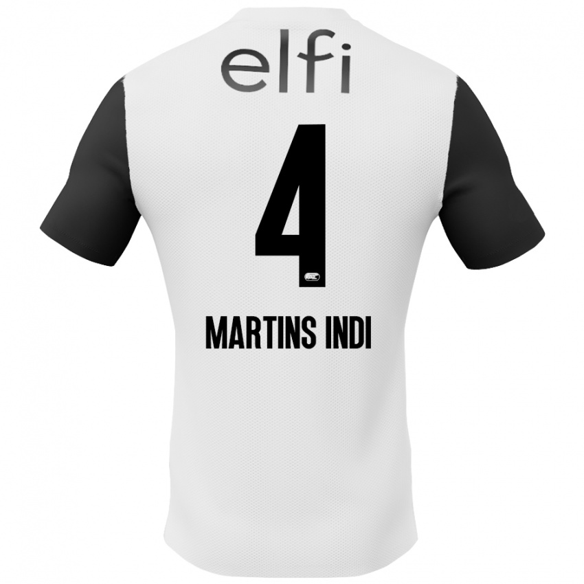 Kinder Bruno Martins Indi #4 Weiß Schwarz Auswärtstrikot Trikot 2024/25 T-Shirt Belgien