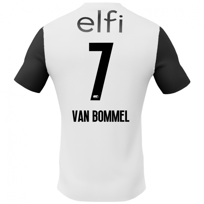 Kinder Ruben Van Bommel #7 Weiß Schwarz Auswärtstrikot Trikot 2024/25 T-Shirt Belgien