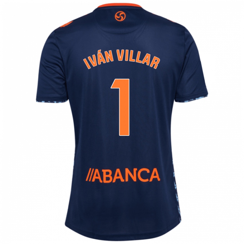 Enfant Maillot Iván Villar #1 Bleu Marine Tenues Extérieur 2024/25 T-Shirt Belgique