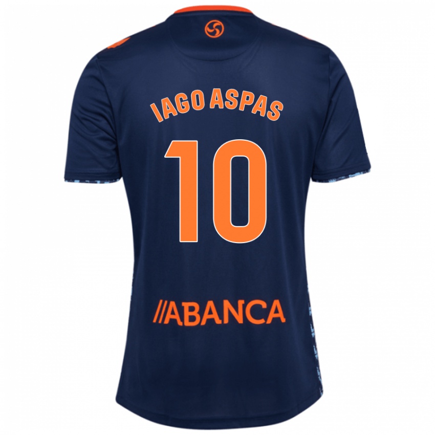 Kinderen Iago Aspas #10 Marineblauw Uitshirt Uittenue 2024/25 T-Shirt België