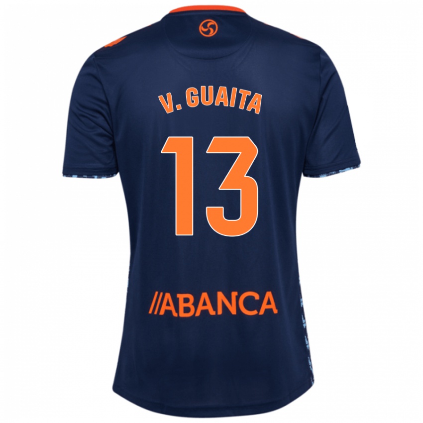 Enfant Maillot Vicente Guaita #13 Bleu Marine Tenues Extérieur 2024/25 T-Shirt Belgique