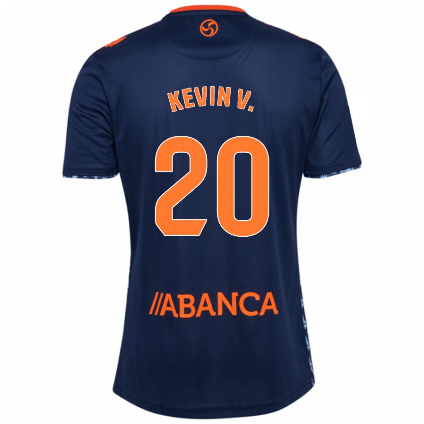 Enfant Maillot Kevin Vázquez #20 Bleu Marine Tenues Extérieur 2024/25 T-Shirt Belgique