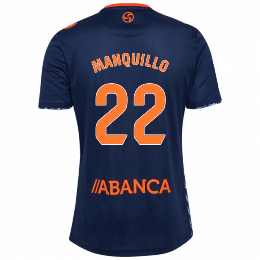 Enfant Maillot Javier Manquillo #22 Bleu Marine Tenues Extérieur 2024/25 T-Shirt Belgique