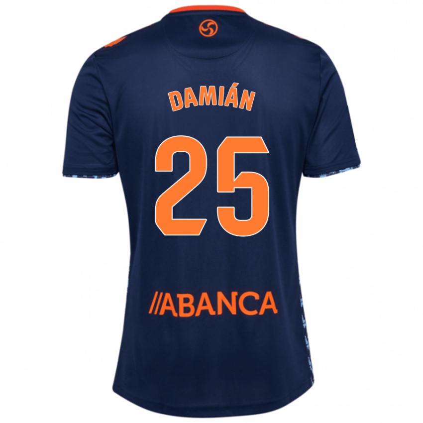 Enfant Maillot Damián Rodríguez #25 Bleu Marine Tenues Extérieur 2024/25 T-Shirt Belgique