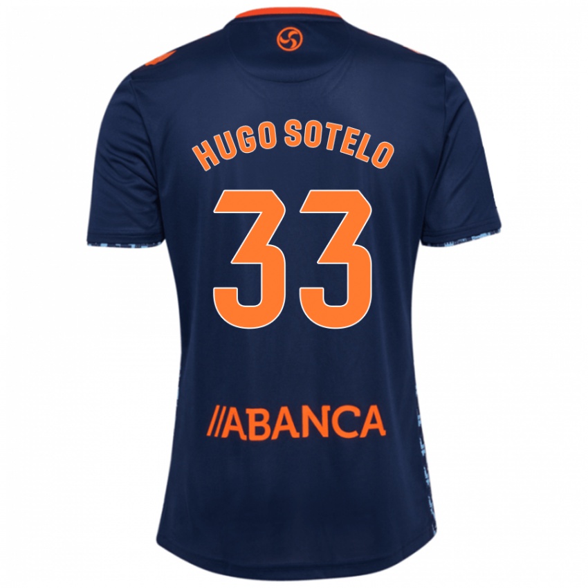 Enfant Maillot Hugo Sotelo #33 Bleu Marine Tenues Extérieur 2024/25 T-Shirt Belgique