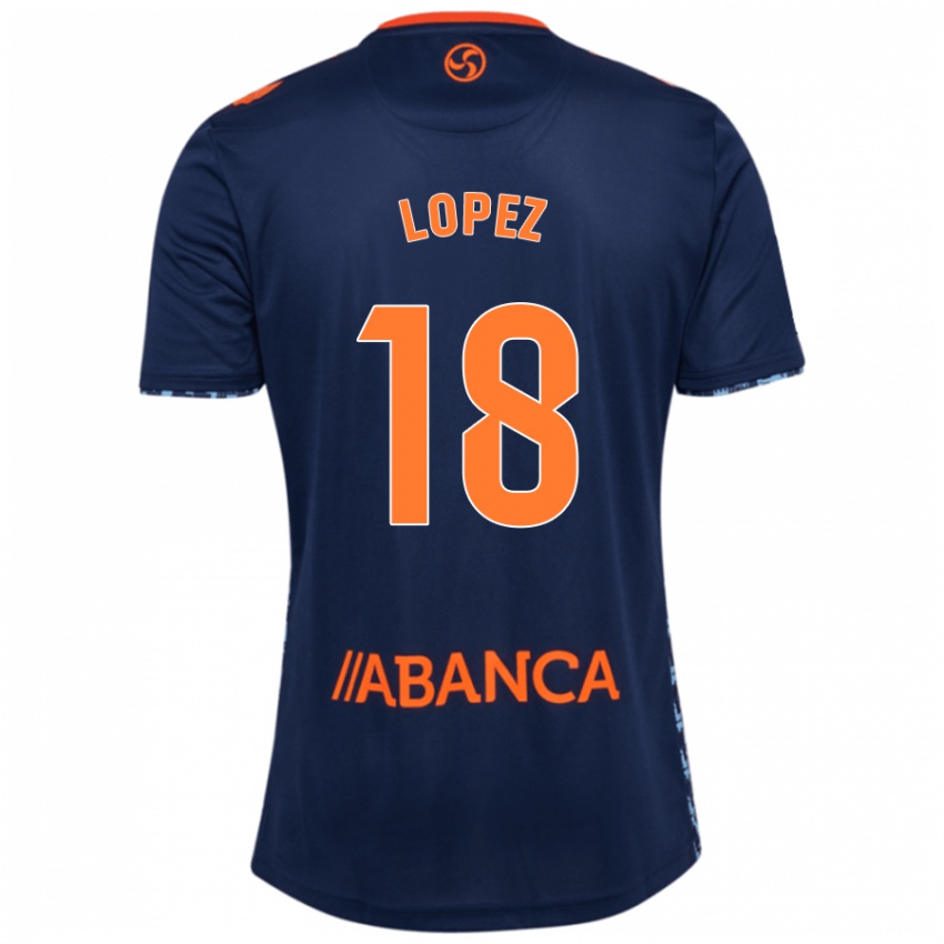 Enfant Maillot Joel López #18 Bleu Marine Tenues Extérieur 2024/25 T-Shirt Belgique