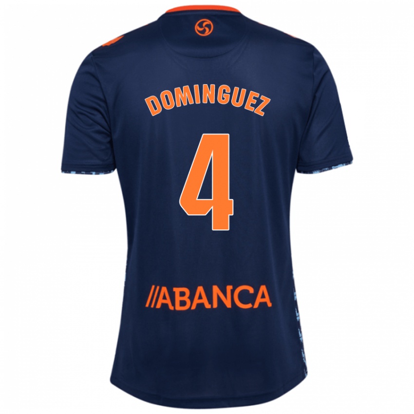 Enfant Maillot Javi Domínguez #4 Bleu Marine Tenues Extérieur 2024/25 T-Shirt Belgique