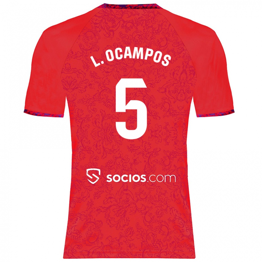 Enfant Maillot Lucas Ocampos #5 Rouge Tenues Extérieur 2024/25 T-Shirt Belgique