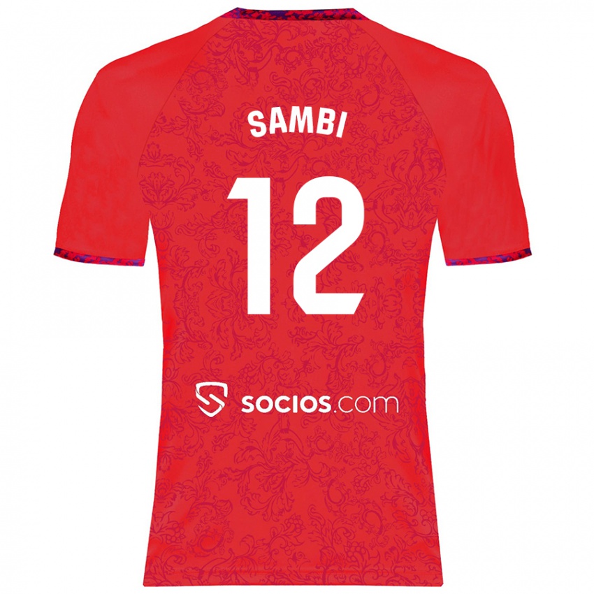 Enfant Maillot Albert Sambi Lokonga #12 Rouge Tenues Extérieur 2024/25 T-Shirt Belgique