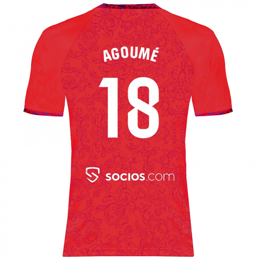 Enfant Maillot Lucien Agoume #18 Rouge Tenues Extérieur 2024/25 T-Shirt Belgique