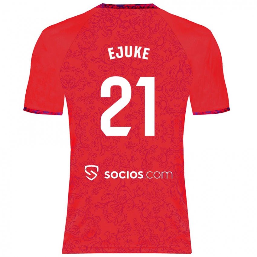 Enfant Maillot Chidera Ejuke #21 Rouge Tenues Extérieur 2024/25 T-Shirt Belgique