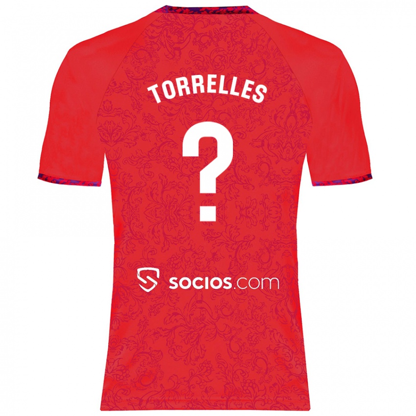 Enfant Maillot Genís Torrelles #0 Rouge Tenues Extérieur 2024/25 T-Shirt Belgique