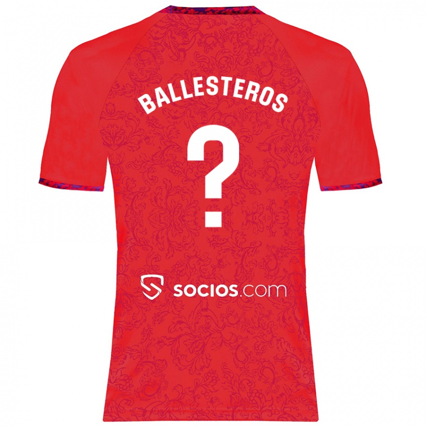 Enfant Maillot Gonzalo Ballesteros #0 Rouge Tenues Extérieur 2024/25 T-Shirt Belgique