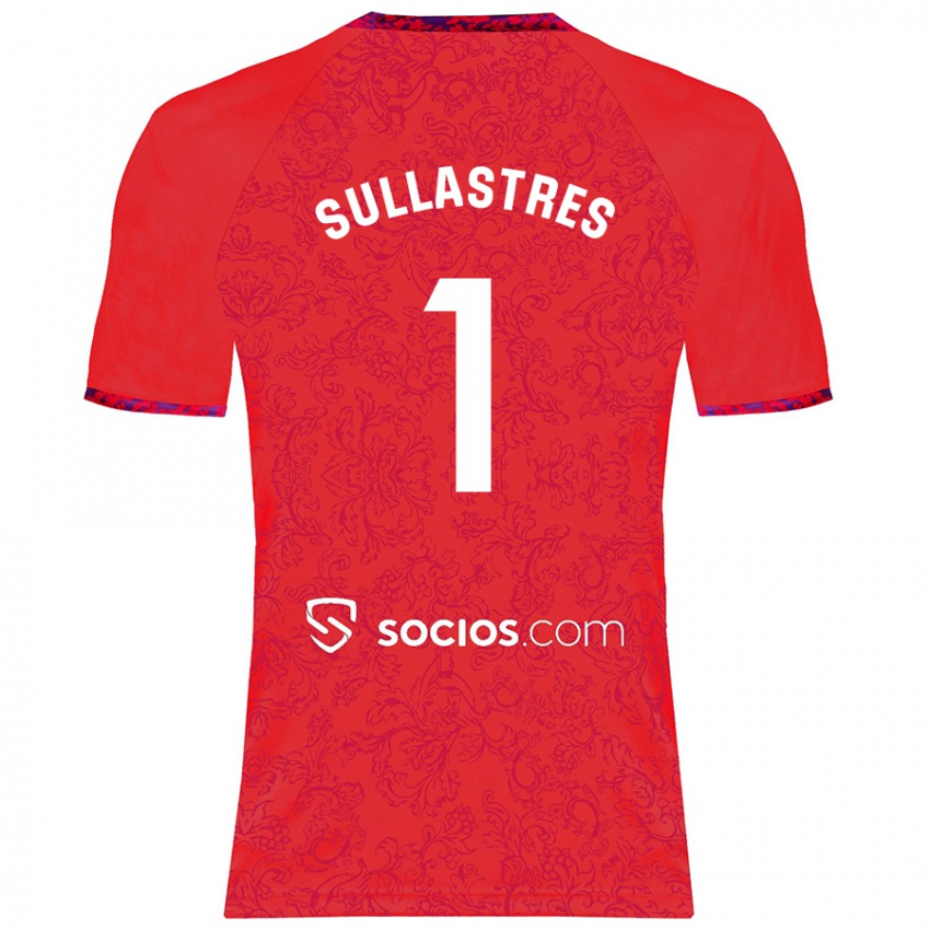 Enfant Maillot Esther Sullastres Ayuso #1 Rouge Tenues Extérieur 2024/25 T-Shirt Belgique