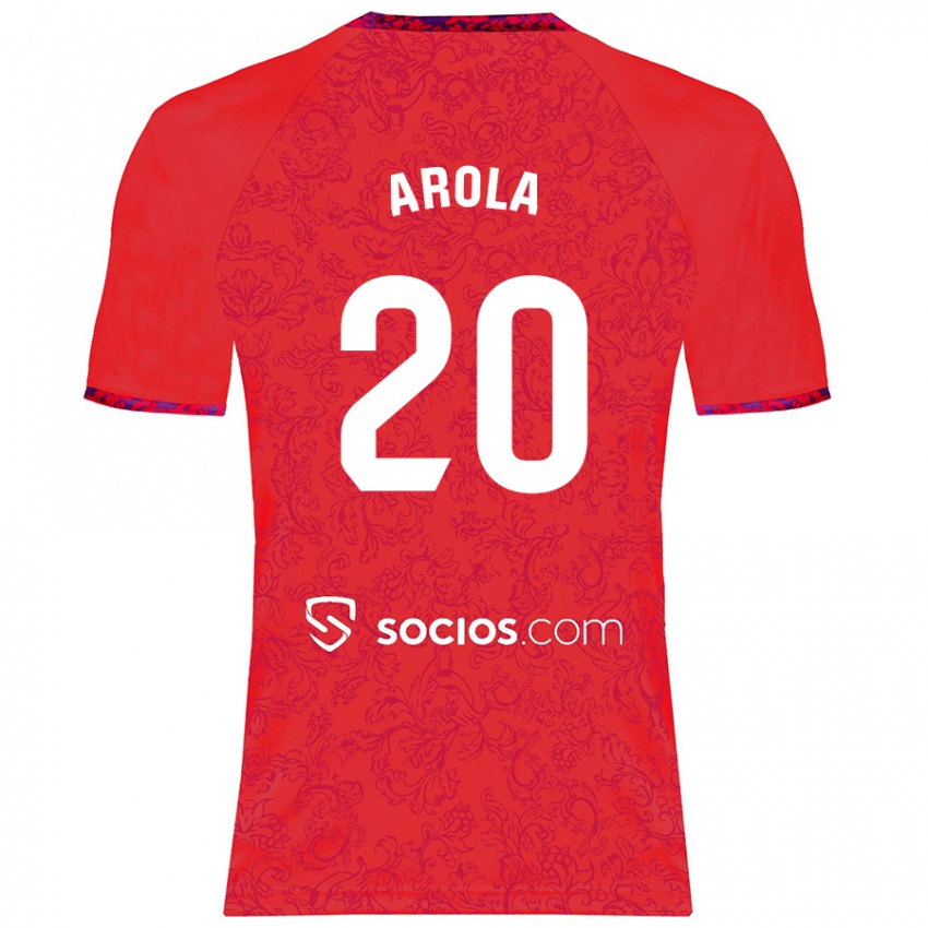 Enfant Maillot Arola Aparicio Gili #20 Rouge Tenues Extérieur 2024/25 T-Shirt Belgique