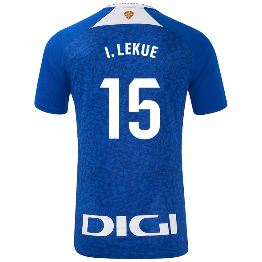 Enfant Maillot Iñigo Lekue #15 Bleu Roi Tenues Extérieur 2024/25 T-Shirt Belgique