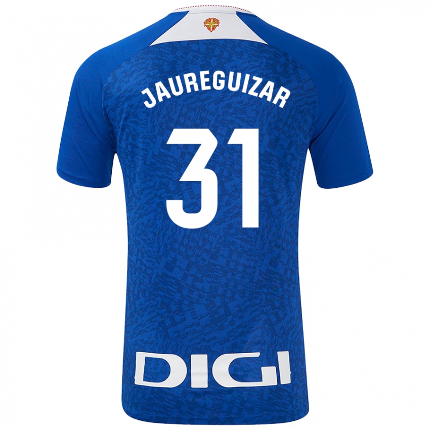 Enfant Maillot Mikel Jauregizar #31 Bleu Roi Tenues Extérieur 2024/25 T-Shirt Belgique