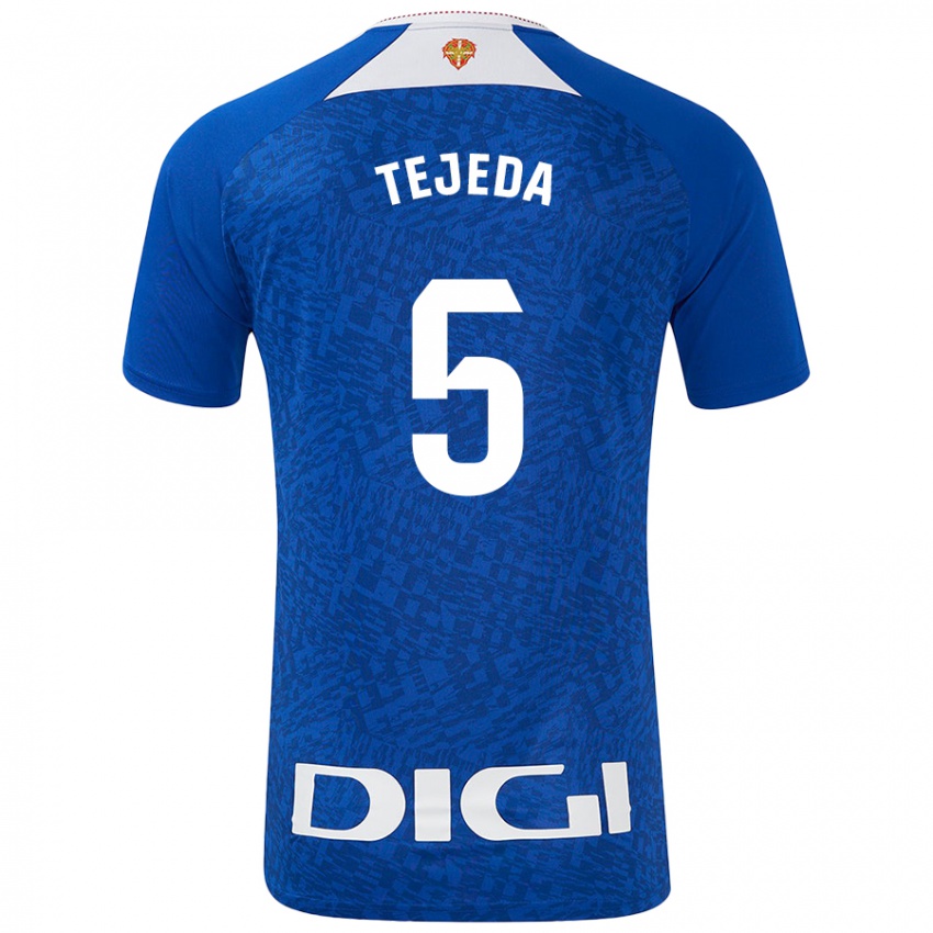 Enfant Maillot Diego Tejeda #5 Bleu Roi Tenues Extérieur 2024/25 T-Shirt Belgique